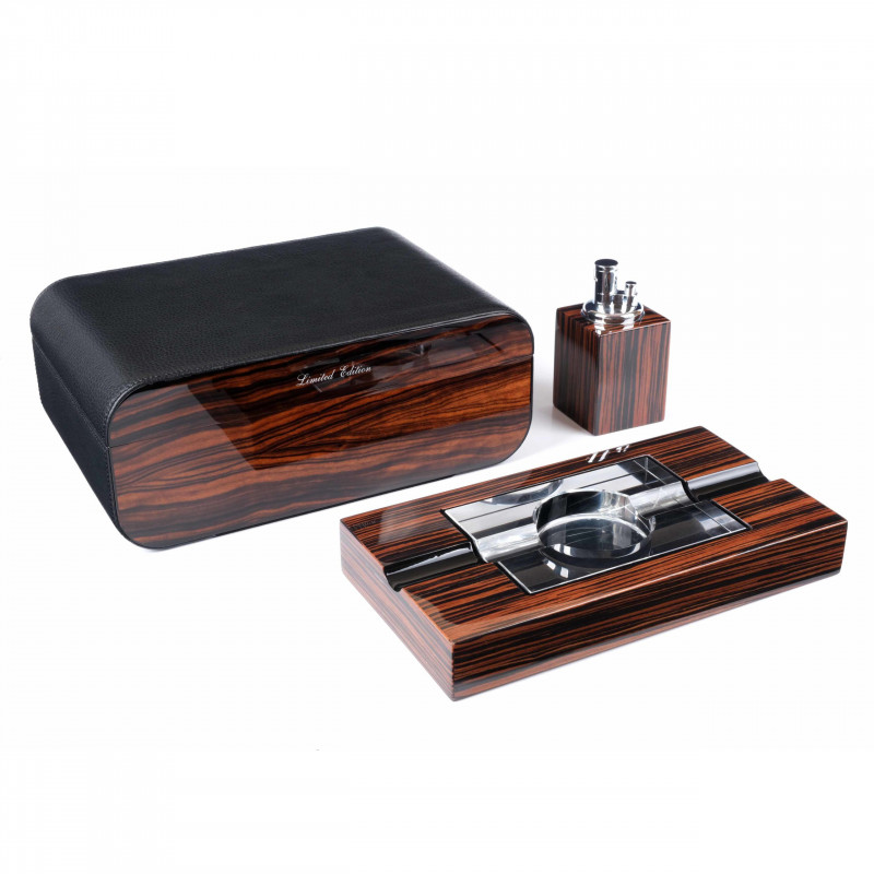 Набор сигарных аксессуаров Gentili SET-SV40-LE-Black - фото 2