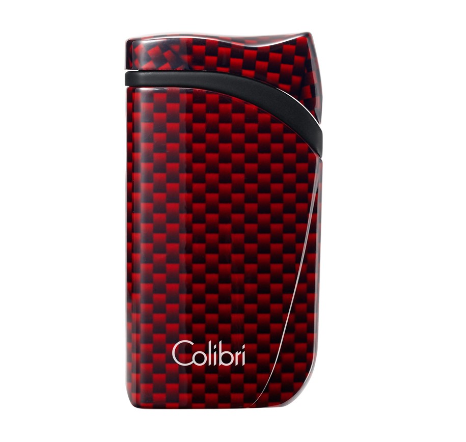 Зажигалка сигарная Colibri Falcon, красный карбон - фото 6