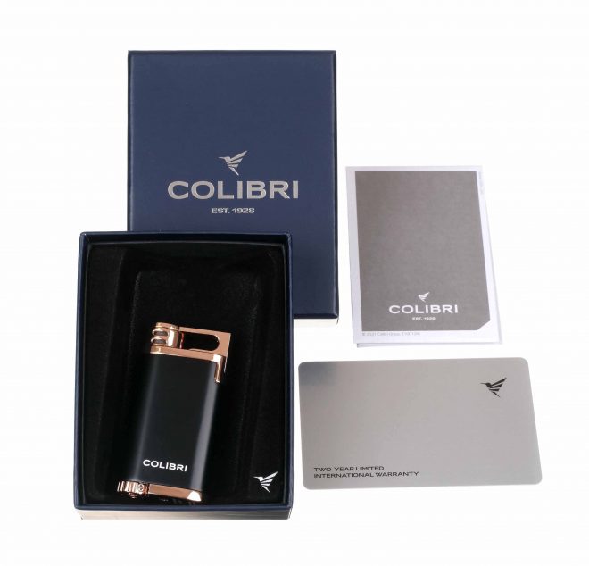 Зажигалка сигарная Colibri Belmont, черно-розовое золото - фото 10