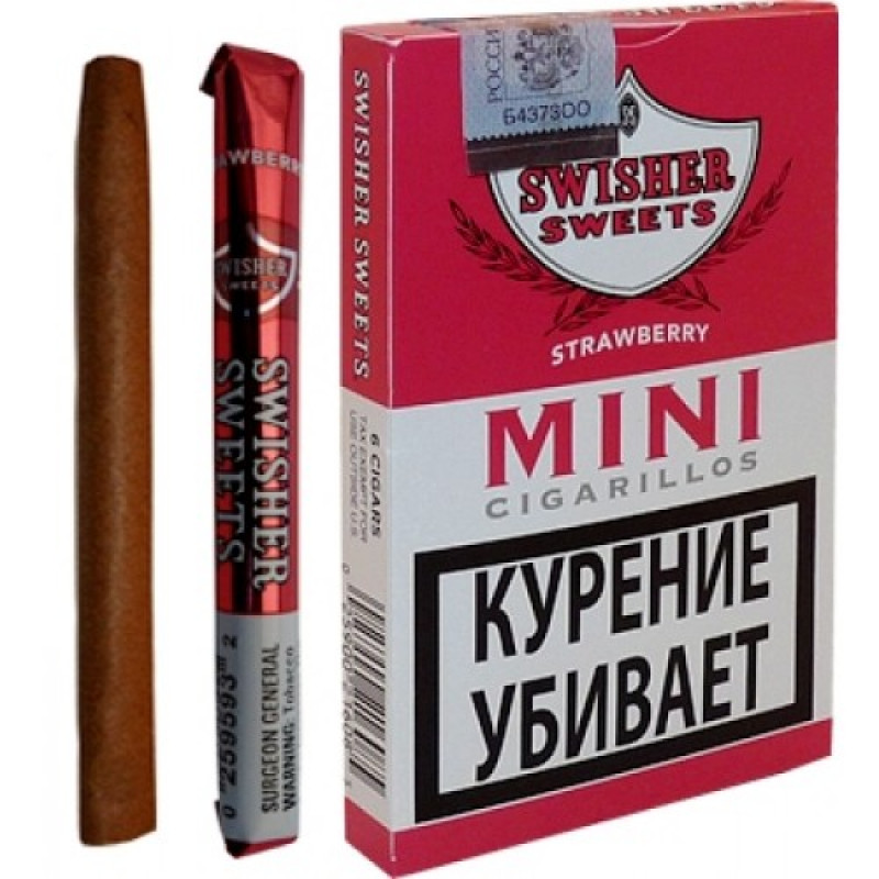 Сигариллы Swisher Sweets Strawberry Mini Cigarillos - фото 2