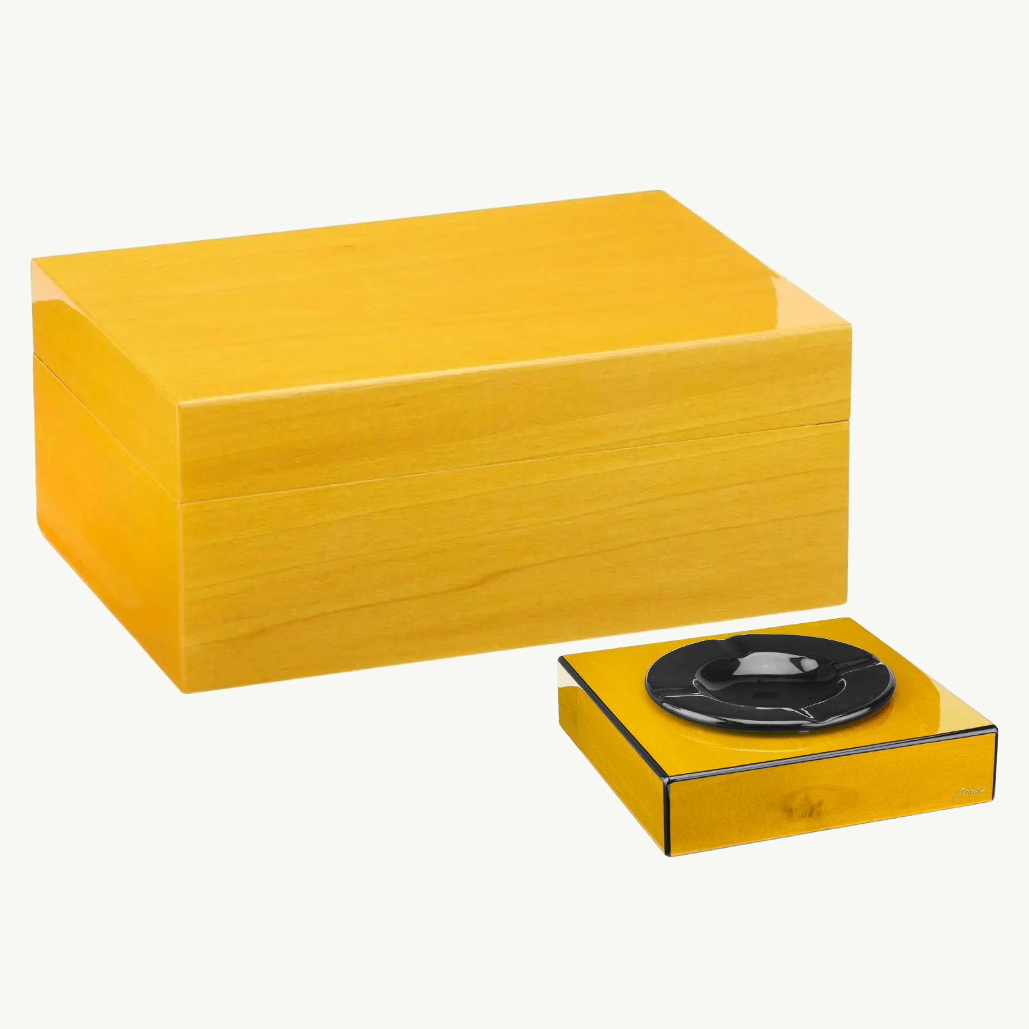 Набор сигарных аксессуаров Morici Roma Collection Veined Yellow SET - фото 2