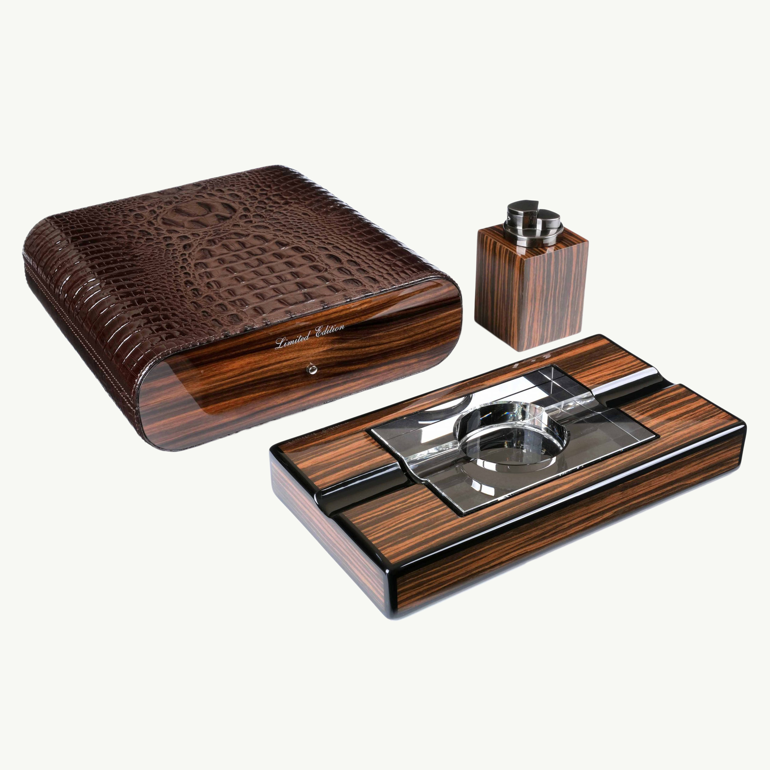 Набор сигарных аксессуаров Gentili SET-SV20-Croco-Dark - фото 2