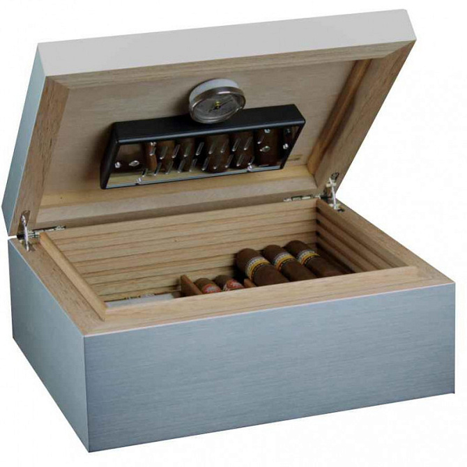 Хьюмидор Adorini Aluminium Medium Deluxe - фото 4