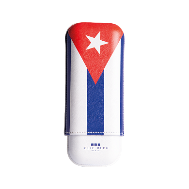 Футляр Elie Bleu "Cuban Flag" Cigar Case - caliber 27 на 2 сигары - фото