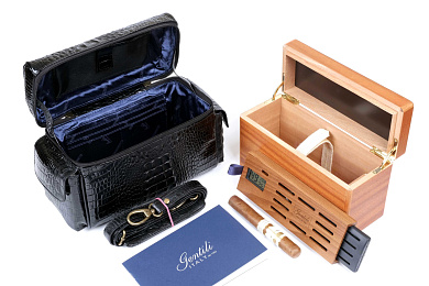 Хьюмидор-саквояж Gentili El Inseparable SV15-Croco-Black - подробнее