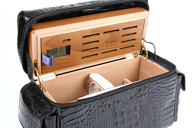 Хьюмидор-саквояж Gentili El Inseparable SV15-Croco-Black - описание