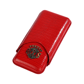 Футляр The Opus X Society Teju Leather Case Red на 3 сигары