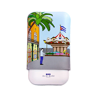 Футляр Elie Bleu "Casa Cubana" Cigar Case - 3 Cigars caliber 27 на 3 сигары - фото