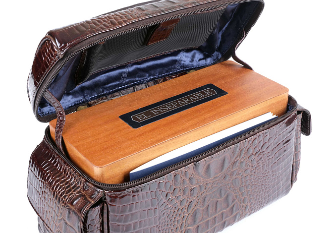 Хьюмидор-саквояж Gentili El Inseparable SV15-Croco-Brown - фото 11