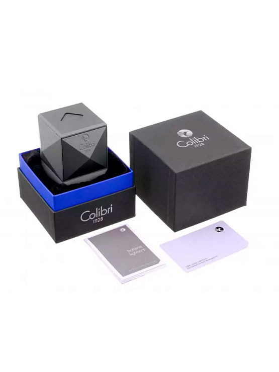 Зажигалка настольная Colibri Quasar, тройное турбопламя, Оружейная сталь LI710T3 - фото 7