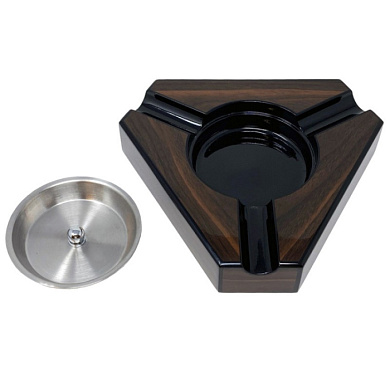 Пепельница Aficionado на 3 сигары Dark Maple & Black - отзывы