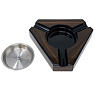 Пепельница Aficionado на 3 сигары Dark Maple & Black - фото 3