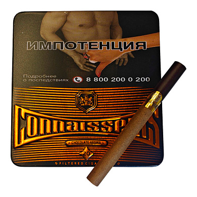 Сигариллы Connaisseurs Chocolate Aroma Tin 20 Cigarillos - фото
