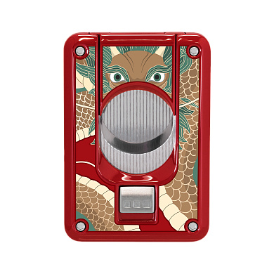 Каттер Elie Bleu Double Blade Cigar Cutter "Dragon" Red - фото