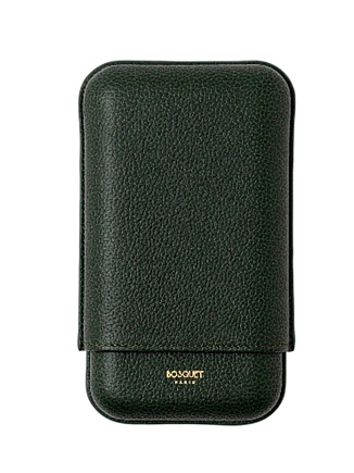 Футляр Bosquet Grained Calf Leather Forest Green на 3 сигары