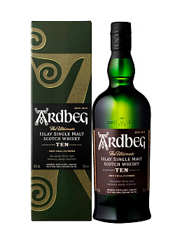 Виски "Ardbeg" 10 YO, in gift box, 0.7 л - фото