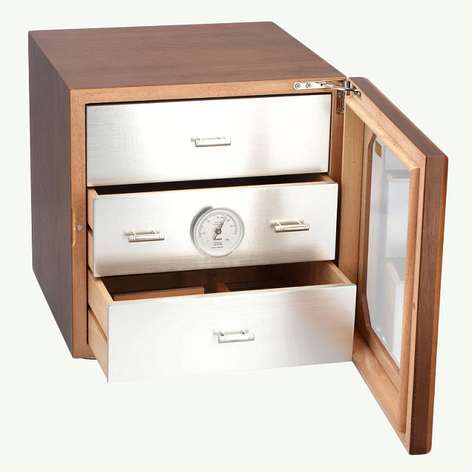 Хьюмидор-шкаф Adorini Chianti Medium Walnut/Alu Deluxe - фото 8