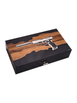 Хьюмидор Elie Bleu Humidor "Gun Thriller" Smoked RedGum black 110 сигар - фото