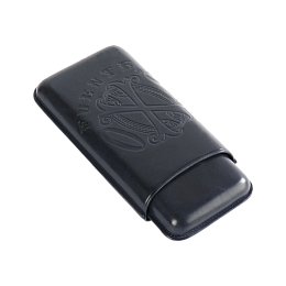 Футляр The Opus X Society Leather Case Dark Blue на 3 сигары - фото