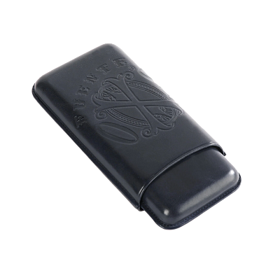 Футляр The Opus X Society Leather Case Dark Blue на 3 сигары - фото