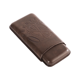 Футляр The Opus X Society Leather Case Brown на 3 сигары - фото