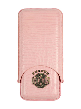 Футляр The Opus X Society Teju Leather Case Salmon на 3 сигары