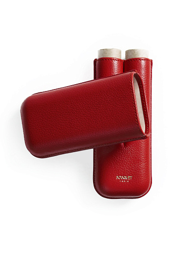 Футляр Bosquet Grained Calf Leather Red на 2 сигары - цена