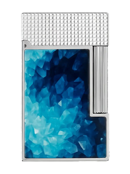 Зажигалка S.T. Dupont Lighter Ligne 2 Lacquered Geode Blue - фото
