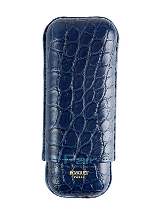 Футляр Bosquet Genuine Blue Crocodile Skin на 2 сигары