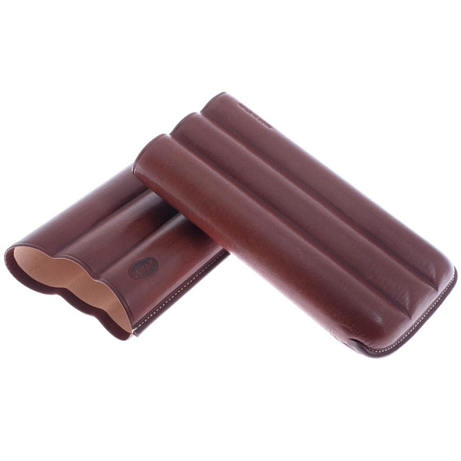 Футляр Jemar на 3 сигары Черчилль 110-3-brown - фото 4