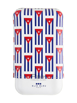 Футляр Elie Bleu "Small Cuban Flag" Cigar Case - caliber 27 на  3 сигары