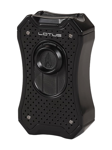 Зажигалка Lotus Emperor Black Perforated & Black Настольня T9000 - фото
