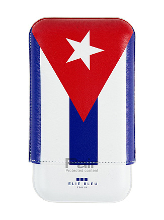 Футляр Elie Bleu "Cuban Flag" Cigar Case - caliber 27 на  3 сигары