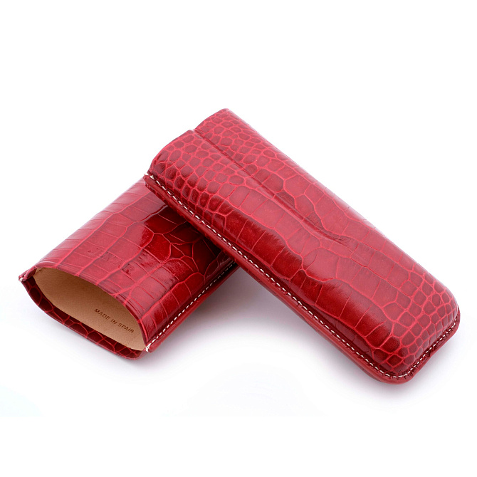 Футляр Jemar на 2 сигары Робусто 464-2-red - фото 4