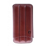 Чехол Jemar на 3 сигары, натуральная кожа 110-3-XL-Brown - фото 1