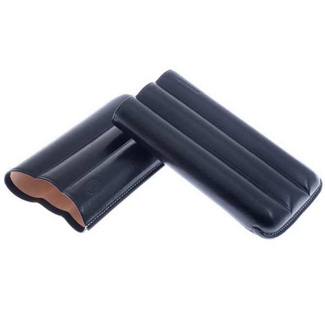 Чехол Jemar на 3 сигары, натуральная кожа 110-3-XL-Black - фото 4