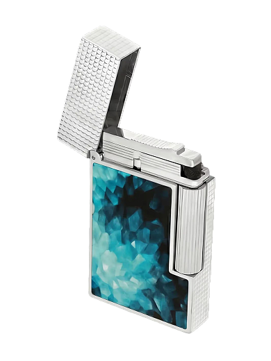 Зажигалка S.T. Dupont Lighter Ligne 2 Lacquered Geode Blue - описание