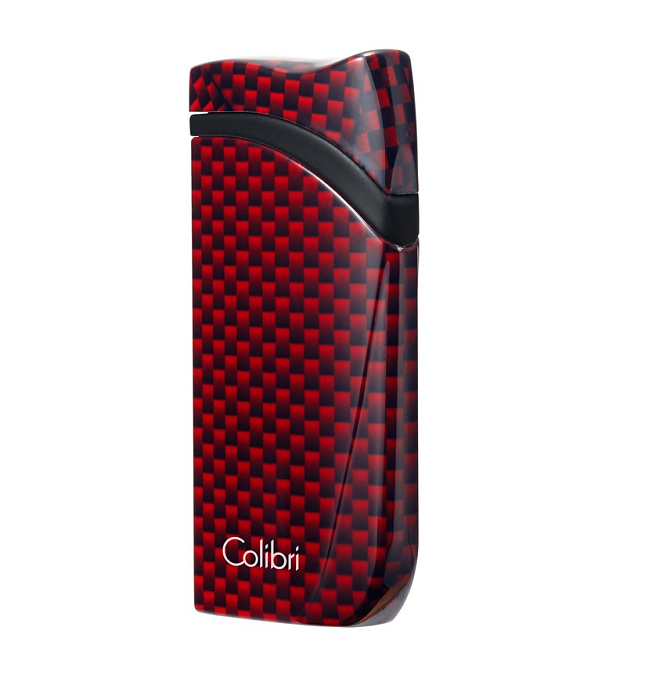 Зажигалка сигарная Colibri Falcon, красный карбон - фото 8