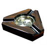 Пепельница Aficionado на 3 сигары Dark Maple & Black - фото 1
