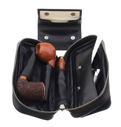 Сумка Ser Jacopo для 2 трубок и табака B030-Black - отзывы
