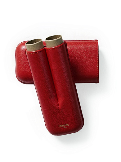 Футляр Bosquet Grained Calf Leather Red на 2 сигары - отзывы