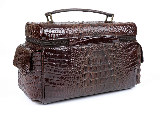 Хьюмидор-саквояж Gentili El Inseparable SV15-Croco-Brown - фото 10