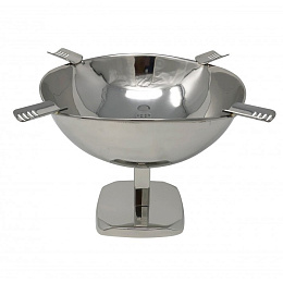 Пепельница Aficionado на 4 сигары Standing & Raised Silver - фото