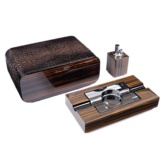 Набор сигарных аксессуаров Gentili SET-SV40-Croco-Dark