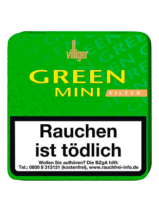 Сигариллы Villiger Green Mini Filter 20 Cigarillos Lemon Aroma