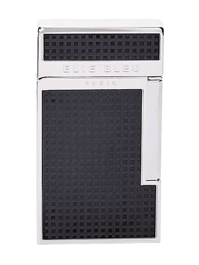 Зажигалка Elie Bleu Pocket Lighter "Diamond Jetflame" Black Matte Grid - фото