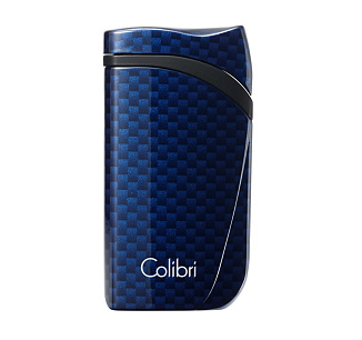 Зажигалка сигарная Colibri Falcon, синий карбон