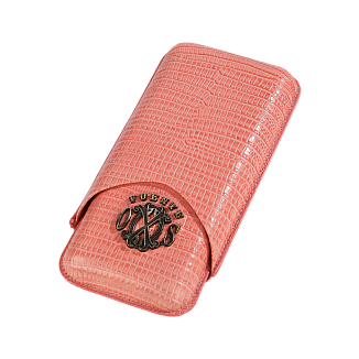Футляр The Opus X Society Teju Leather Case Salmon на 3 сигары