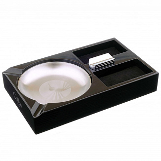 Пепельница Colibri Windsor на 3 сигары, Черное дерево AT200C1