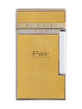 Зажигалка Elie Bleu Pocket Lighter "Diamond Jetflame" Brush Gold